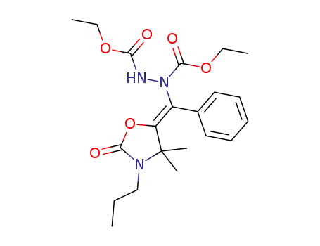diethyl (Z)-1-((4,4-dimethyl-2-oxo-3-propyloxazolidin-5-ylidene)(phenyl)methyl)hydrazine-1,2-dicarboxylate