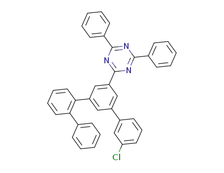 2-[3-chloro-1,1': 5',1": 2",1""-quaterphenyl-3"-yl]-4,6-diphenyl-1,3,5-triazine