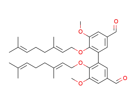 6,6’-bis(((E)-3,7-dimethylocta-2,6-dien-1-yl)oxy)-5,5’-dimethoxy-[1,1’-biphenyl]-3,3’-dicarbaldehyde