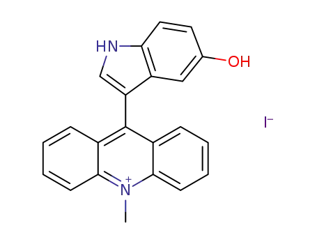 9-(5-hydroxy-1H-indol-3-yl)-10-methylacridinium iodide