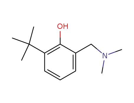 Molecular Structure of 64325-12-8 (Phenol, 2-[(dimethylamino)methyl]-6-(1,1-dimethylethyl)-)