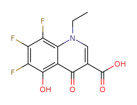 1-ethyl-6,7,8-trifluoro-1,4-dihydro-5-hydroxy-4-oxo-3-quinolinecarboxylic acid