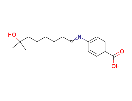 1-carboxy-4-<(7-hydroxy-3,7-dimethyloctylidene)amino>benzene