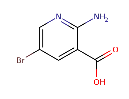 Molecular Structure of 52833-94-0 (2-Amino-5-bromonicotinic acid)