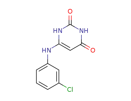 Molecular Structure of 7269-03-6 (6-[(3-chlorophenyl)amino]pyrimidine-2,4(1H,3H)-dione)