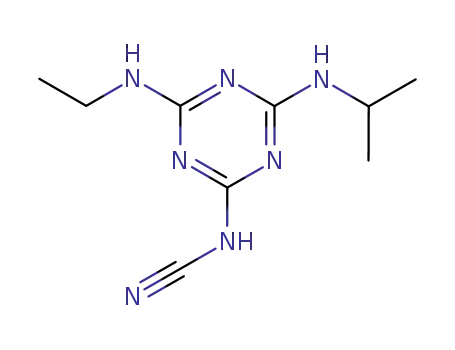 Molecular Structure of 53736-40-6 (Cyanamide, [4-(ethylamino)-6-[(1-methylethyl)amino]-1,3,5-triazin-2-yl]-)