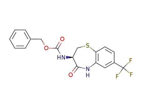3(R)-benzyloxycarbonylamino-7-trifluoromethyl-2,3-dihydro-1,5(5H)-benzothiazepine-4-one