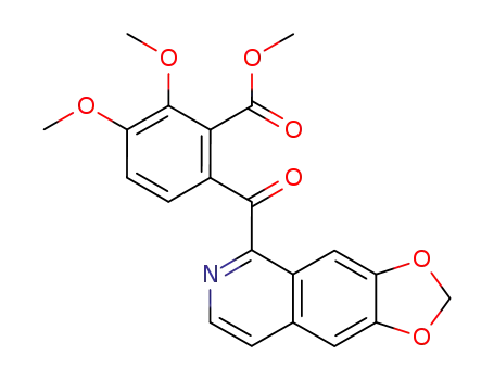 Molecular Structure of 71733-98-7 (Benzoic acid,
6-(1,3-dioxolo[4,5-g]isoquinolin-5-ylcarbonyl)-2,3-dimethoxy-, methyl
ester)
