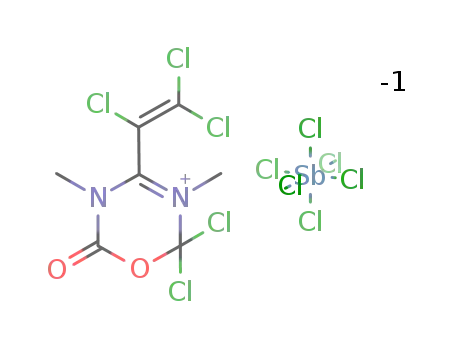 2,2-dichloro-5,6-dihydro-3,5-dimethyl-4-(trichlorovinyl)-6-oxo-2H-1,3,5-oxadiazinium hexachloroantimonate
