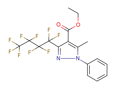 5-Methyl-3-nonafluorobutyl-1-phenyl-1H-pyrazole-4-carboxylic acid ethyl ester