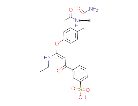 3-{(E)-3-[4-((S)-2-Acetylamino-2-carbamoyl-ethyl)-phenoxy]-3-ethylamino-acryloyl}-benzenesulfonic acid