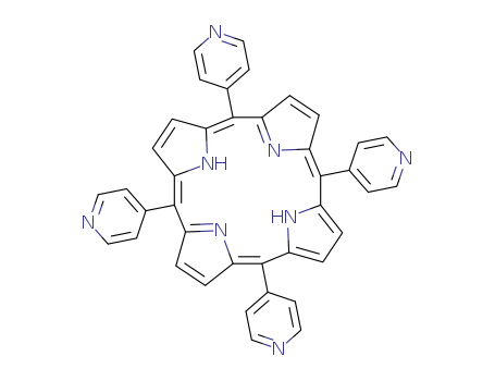 16834-13-2,5,10,15,20-TETRA(4-PYRIDYL)-21H,23H-PORPHINE,Porphine,5,10,15,20-tetra-4-pyridyl- (6CI,8CI);Porphine, a,b,g,d-tetra-4-pyridyl- (7CI);5,10,15,20-Tetra(4-pyridyl)-21H,23H-porphine;5,10,15,20-Tetra(4-pyridyl)porphyrin;5,10,15,20-Tetrakis(4-pyridinyl)-21H,23H-porphine;5,10,15,20-Tetrakis(4-pyridyl)-21H,23H-porphyrin;5,10,15,20-Tetrakis(4-pyridyl)porphyrin;5,10,15,20-Tetrakis(4'-N-pyridyl)porphyrin;Mesotetra(4-pyridyl)porphyrin;Tetra(4-pyridyl)porphine;Tetra(4-pyridyl)porphyrin;Tetrakis(4-pyridyl)porphine;Tetrakis(4-pyridyl)porphyrin;meso-Tetra(4-pyridyl)porphyrin;meso-Tetrakis(4-pyridyl)porphine;a,b,g,d-Tetra-4-pyridylporphine;a,b,g,d-Tetrakis(4-pyridyl)porphine;