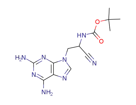 [1-Cyano-2-(2,6-diamino-purin-9-yl)-ethyl]-carbamic acid tert-butyl ester