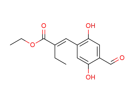 2-[1-(4-Formyl-2,5-dihydroxy-phenyl)-meth-(E)-ylidene]-butyric acid ethyl ester