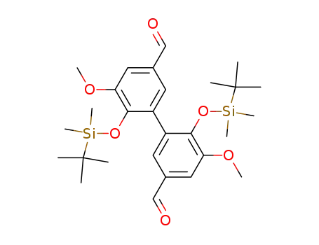 6,6'-bis((tert-butyldimethylsilyl)oxy)-5,5'-dimethoxy-[1,1'-biphenyl]-3,3'-dicarbaldehyde