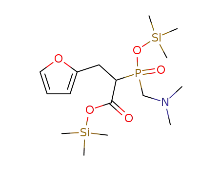 trimethylsilyl (dimethylaminomethyl)[2-(2-furyl)-1-(trimethylsiloxycarbonyl)ethyl]phosphinate