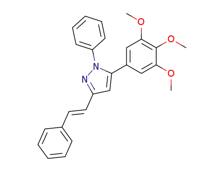 1-phenyl-3-(2-phenylethenyl)-5-(3,4,5-trimethoxyphenyl)-1H-pyrazole