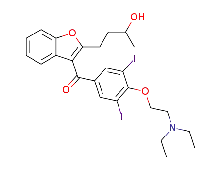 (+/-)-{4-[2-(diethylamino)ethoxy]-3,5-diiodophenyl}[2-(3-hydroxybutyl)benzofuran-3-yl]methanone