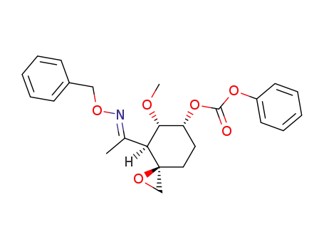 Carbonic acid (3R,4S,5S,6R)-4-{1-[(E)-benzyloxyimino]-ethyl}-5-methoxy-1-oxa-spiro[2.5]oct-6-yl ester phenyl ester