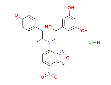 5-{1-hydroxy-2-[[2-(4-hydroxy-phenyl)-1-methyl-ethyl]-(7-nitro-benzo[1,2,5]oxadiazol-4-yl)-amino]-ethyl}-benzene-1,3-diol; hydrochloride