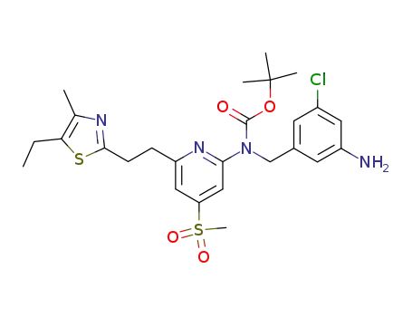 (3-amino-5-chloro-benzyl)-{6-[2-(5-ethyl-4-methyl-thiazol-2-yl)-ethyl]-4-methanesulfonyl-pyridin-2-yl}-carbamic acid tert-butyl ester
