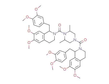 N,N'-bis-[2-carbamoyl-1-(3,4-dimethoxybenzyl)-6,7-dimethoxy-1,2,3,4-tetrahydroisoquinolinyl]-2,6-dimethylpiperazine