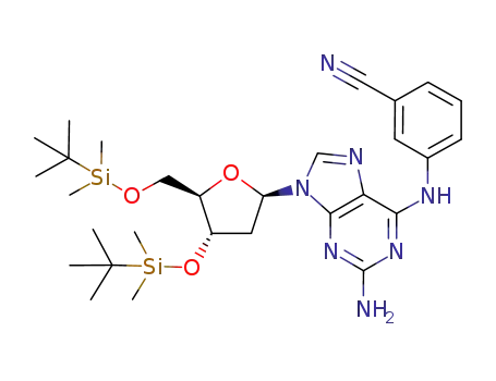 N6-(3-cyanophenyl)-2,6-diamino-9-[2-deoxy-3,5-bis-O-(tert-butyldimethylsilyl)-β-D-erythro-pentofuranosyl]purine