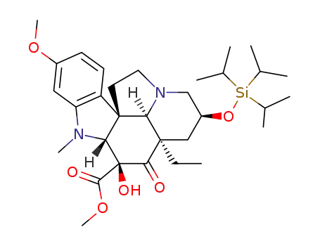 (2S,3aR,5S,5aR,10bR,12bR)-3a-Ethyl-5-hydroxy-8-methoxy-6-methyl-4-oxo-2-triisopropylsilanyloxy-2,3,3a,4,5,5a,6,11,12,12b-decahydro-1H-6,12a-diaza-indeno[7,1-cd]fluorene-5-carboxylic acid methyl ester
