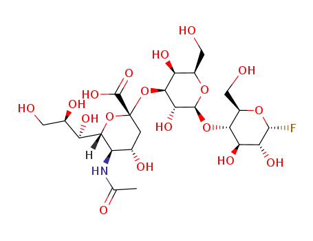 5-acetylamino-2-[2-(6-fluoro-4,5-dihydroxy-2-hydroxymethyl-tetrahydro-pyran-3-yloxy)-3,5-dihydroxy-6-hydroxymethyl-tetrahydro-pyran-4-yloxy]-4-hydroxy-6-(1,2,3-trihydroxy-propyl)-tetrahydro-pyran-2-carboxylic acid