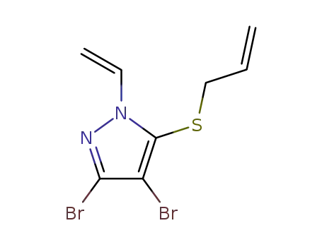 5-allylthio-3,4-dibromo-1-vinylpyrazole