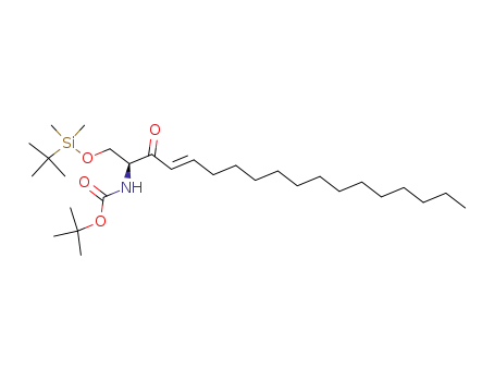 tert-butyl (S,E)-(1-((tert-butyldimethylsilyl)oxy)-3-oxooctadec-4-en-2-yl)carbamate