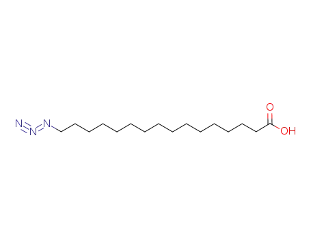 Molecular Structure of 112668-54-9 (Hexadecanoic acid, 16-azido-)