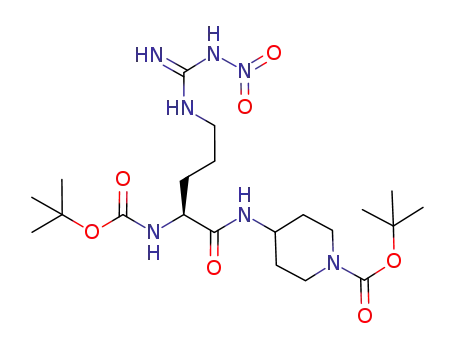 4-({(2S)-2-[(tert-butoxycarbonyl)amino]-5-(3-nitroguanidino)pentanoyl}amino)piperidine-1-carboxylic acid tert-butyl ester