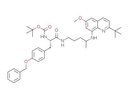 (S)-(2-(4-benzyloxyphenyl)-1-[4-(2-tert-butyl-6-methoxy-8-quinolylamino)pentylcarbamoyl]ethyl)carbamic acid tert-butyl ester