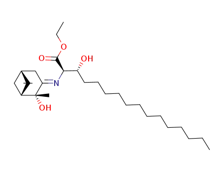 ethyl {1R-[1α,2β,3(2R,3R),5α]}-3-hydroxy-2-{(2-hydroxy-2,6,6-trimethylbicyclo[3.1.1]hept-3-ylidene)amino}hexadecanoate