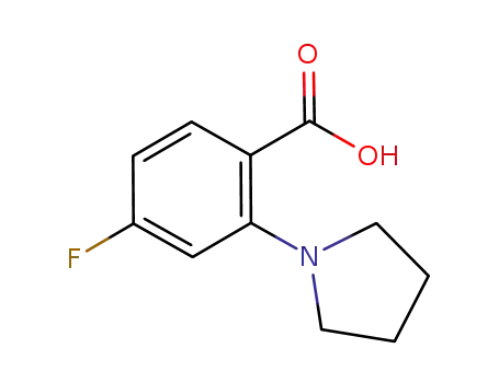 4-fluoro-2-(1-pyrrolidinyl)benzoic acid