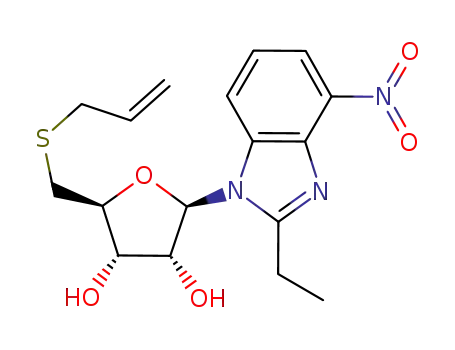 5'-allylthio-5'-deoxy-9-(1'-β-D-ribofuranosyl)-8-ethyl-6-nitro-1,3-dideazaadenine
