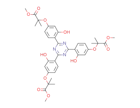 2,4,6-tris(4-[1-methoxycarbonyl-1-methylethoxy]-2-hydroxyphenyl)-1,3,5-triazine