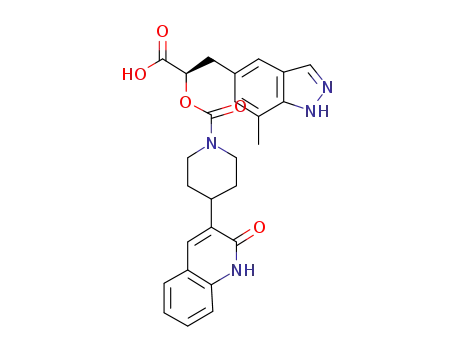 (R)-3-(7-methyl-1H-indazol-5-yl)-2-(4-(2-oxo-1,2-dihydroquinolin-3-yl)piperidine-1-carbonyloxy)propanoic acid
