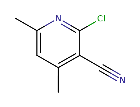 Molecular Structure of 14237-71-9 (2-Chloro-3-cyano-4,6-dimethylpyridine)