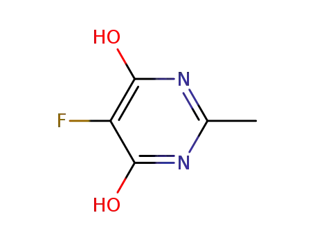 Molecular Structure of 1598-63-6 (4(1H)-Pyrimidinone, 5-fluoro-6-hydroxy-2-methyl- (9CI))