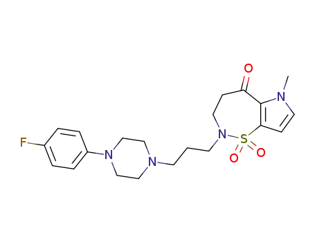 2-[3-[4-(4-fluorophenyl)piperazin-1-yl]propyl]-6-methyl-3,4,5,6-tetrahydro-2H-pyrrolo[2,3-f][1,2]thiazepin-5-one 1,1-dioxide