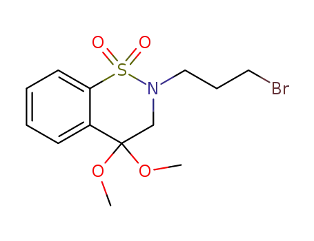 2-(3-bromopropyl)-4,4-dimethoxy-3,4-dihydro-2H-1,2-benzothiazine 1,1-dioxide