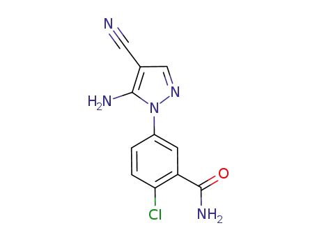 5-(5-amino-4-cyanopyrazol-1-yl)-2-chlorobenzamide