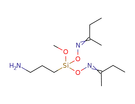 Molecular Structure of 113996-35-3 (2-Butanone, O,O'-[(3-aminopropyl)methoxysilylene]dioxime)