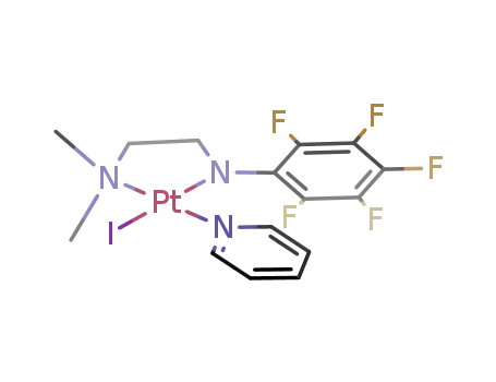 c(N),d(N')-{N,N-dimethyl-N'-pentafluorophenylethane-1,2-diaminato(1-)}-b-iodo-a-pyridineplatinum(II)