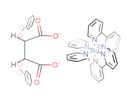 Δ-bis(2,2'-bypyridine)bis(pyridine)ruthenium(II) O,O'-dibenzoyltartrate