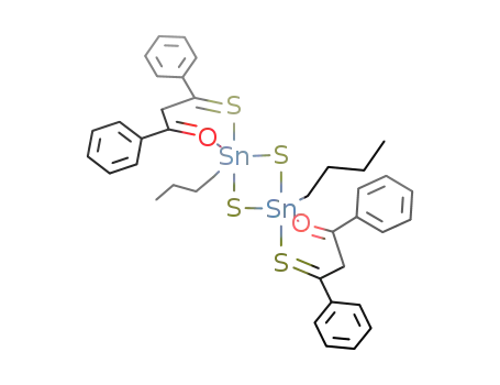 2,4-bis{benzoyl(thiobenzoyl)methanato-O,S}-2,4-dibutyl-1,3,2λ(5),4λ(5)-dithiadistannetane