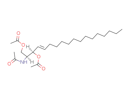 Molecular Structure of 2482-37-3 (N,1-O,3-O-Triacetylsphingosine)