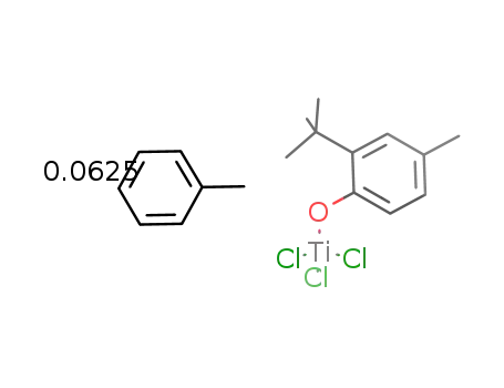 trichloromono(2-tert-butyl-4-methylphenoxide)titanium(IV)*0.0625(toluene)